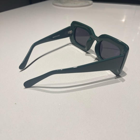 Matt and Nat emerald green rectangular sunglasses - Picture 4 of 4